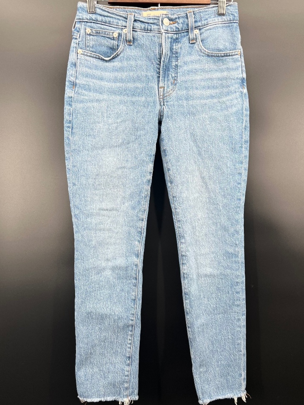 Madewell Mid-Rise The Perfect Vintage Jean Women's Size 26 Denim Raw 27 in Hem